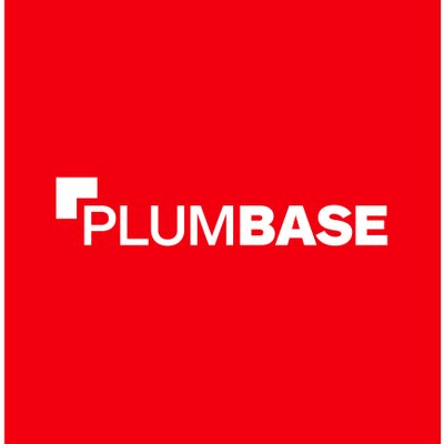 The Plumbase logo features the word "PLUMBASE" in bold white letters on a bright red background, with a small white square above the "P"—a trusted sign for any builder involved in house renovations or loft conversions.